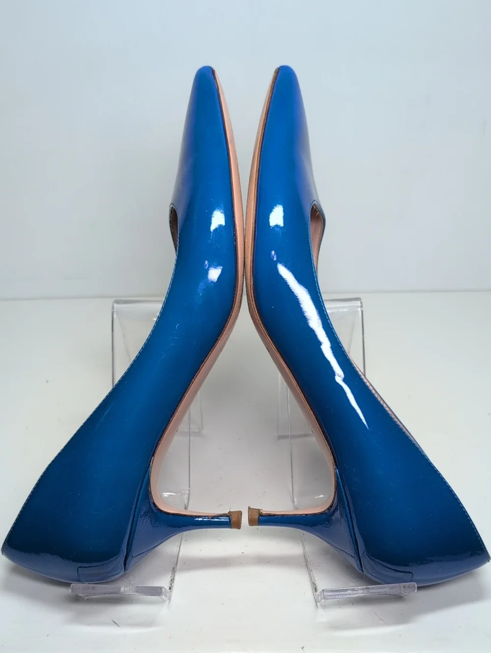 Kate Spade Blue Patent Leather Pointed-Toe Heels woman size 6.5